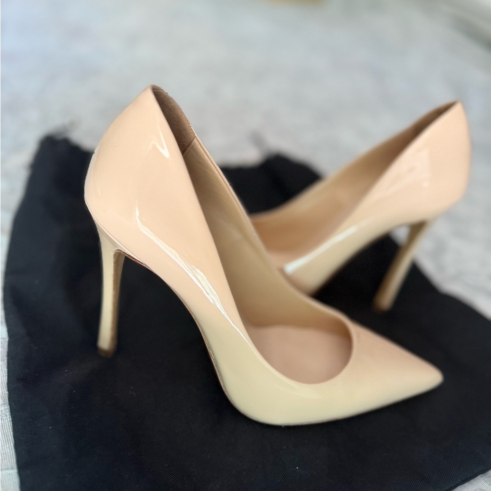 Elegant Cream Patent Stiletto Heels